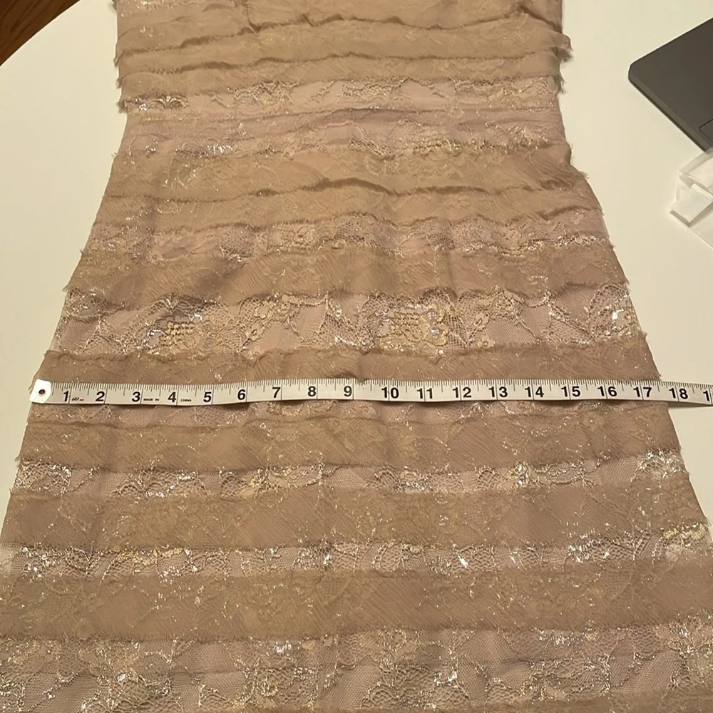NWT‎ BCBGMaxazria Medium Strapless Dress Champagne
